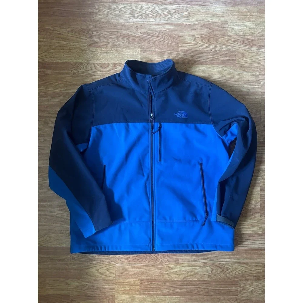 The North Face Men’s XXL Blue Softshell Full Zip Jacket WindWall Outdoor Coat